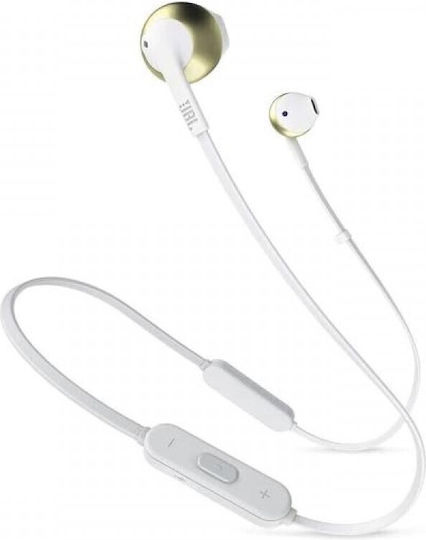 JBL Tune 205e Earbuds Handsfree Ακουστικά με Βύσμα 3.5mm Χρυσό