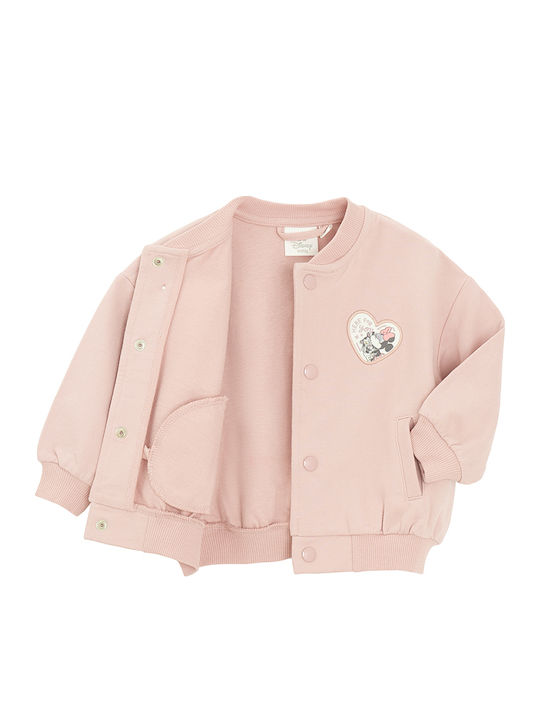 Kinder-Sweatshirt Strickjacke Mit Taschen Rosa Minnie Mouse
