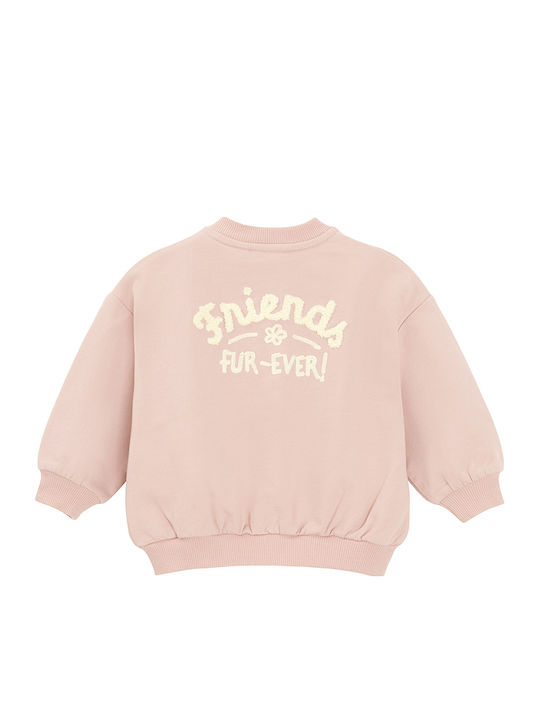 Kinder-Sweatshirt Strickjacke Mit Taschen Rosa Minnie Mouse