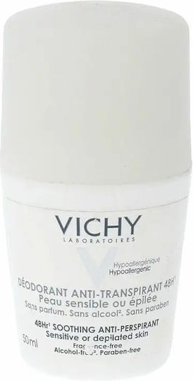 Vichy Soothing Дезодорант за Чувствителна или Депилирана Кожа 48h Рол-он 50ml