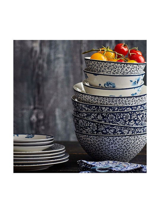 Laura Ashley Fine Bone China Cereal Serving Bowl Round made of Porcelain Sweet Alyssum Blueprint with Diameter 13cm