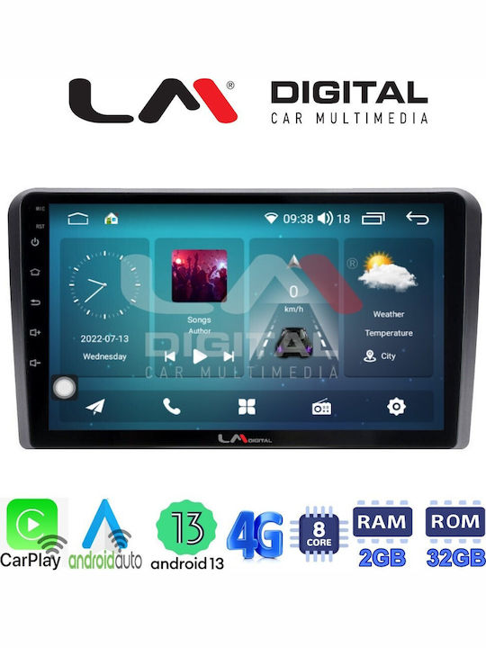 LM Digital Автомобилна Аудио Система (Блутут/USB/WiFi/GPS/Apple-Carplay/Android-Auto) с Екран 9"