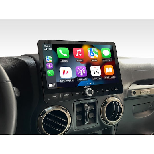 Dynavin Auto-Audiosystem für Jeep Wrangler 2007-2017 (Bluetooth/USB/AUX/WiFi/GPS/Apple-Carplay/Android-Auto) mit Touchscreen 10"