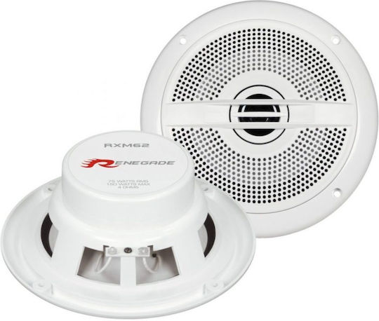 Renegade Car Audio Ηχείο Σκάφους Αδιάβροχο 5.25" με 60W RMS Λευκό