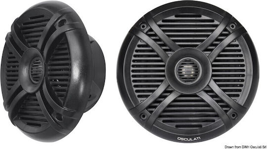 Osculati Σετ Ηχεία Σκάφους Αδιάβροχα 6.5" με 50W RMS Μαύρο