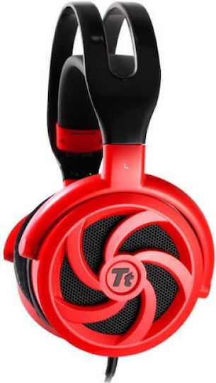 Thermaltake Shock Spin HD Over Ear Gaming Headset with Connection 3.5mm / USB Red