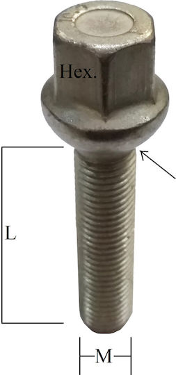 Farad Μπουλόνια Απλά M12x1.5mm