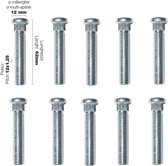 Simoni Racing Μπουζόνια M12x1.25mm 10τμχ