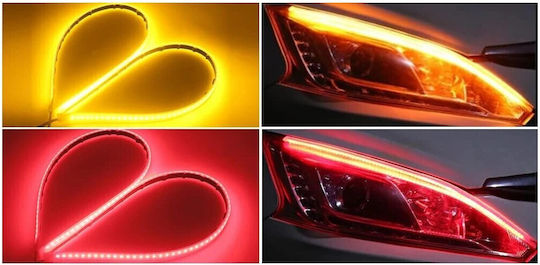 GloboStar Decorative LED Car Headlight Strip Red Color