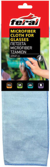 Feral Cloth Microfiber Cleaning for Windows Car 340gsm Blue 40x40cm