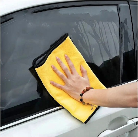 Pânză din Microfibră pentru Materiale Plastice Interioare - Tablou de Bord Auto Galbenă 60x30cm