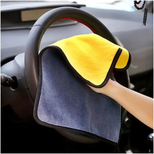 Pânză din Microfibră pentru Materiale Plastice Interioare - Tablou de Bord Auto Galbenă 60x30cm