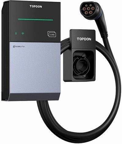 Topdon PULSEQ AC LITE Επιτοίχιος Μονοφασικός Σταθμός Φόρτισης 7kW με Ενσωματωμένο Καλώδιο Type 2 (LITECABLE7)