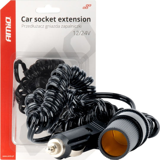 Amio Car Lighter Socket Extender 3m Cable 12/24v