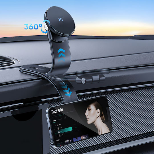 Wozinsky Car Mobile Mount with Magnet and Wireless Charging MagSafe Black