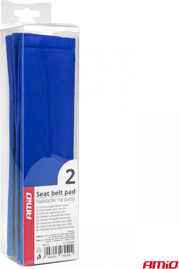 AMiO Set of 2pcs Car Seat Belt Pads Blue 03240