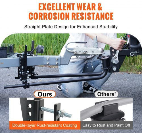 Vevor 1,500lb Weight Distribution Hitch 2-5/16 In Ball 2-in Shank