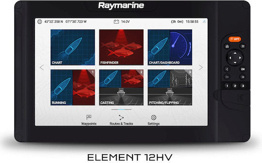Raymarine GPS / Βυθόμετρο / Ραντάρ Element HV 12"