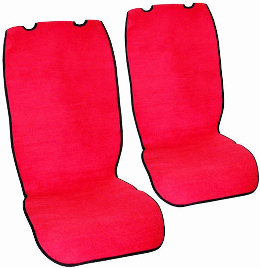 Autoline Car Seat Back 2pcs Towel Red