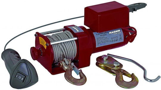 Raider Electric 4x4 Car Winch 12V with Towing Capacity 1360kg