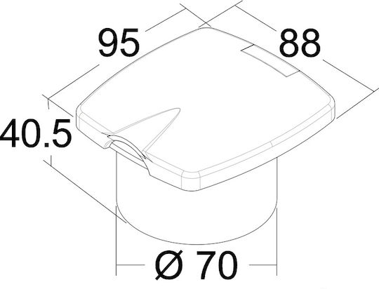 Eval Πλήρες Σετ Ντουζ 70x40.5mm