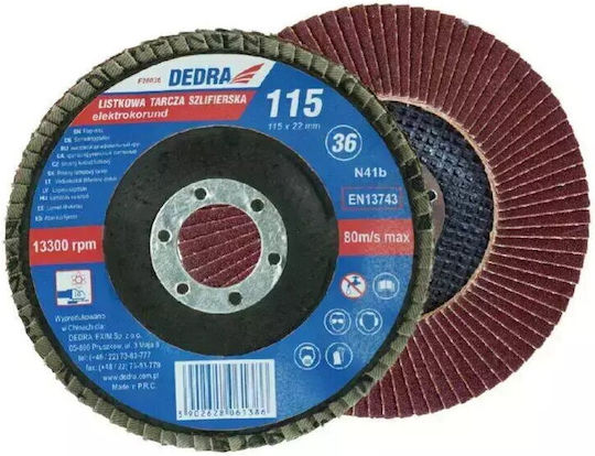 Δίσκος Λείανσης Φύλλων Dedra 125x22mm Κοκκοποίηση 36 F21036