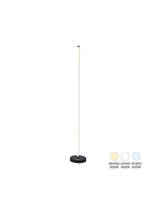 Pakketo Topelia LED Φωτιστικό Δαπέδου Υ140xΜ20εκ. Μαύρο