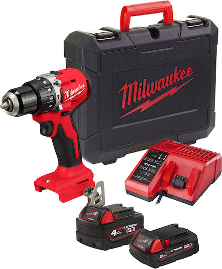 Milwaukee M18 BLPDRC -422C Κρουστικό Δραπανοκατσάβιδο Μπαταρίας Brushless 18V 1x4Ah & 1x2Ah