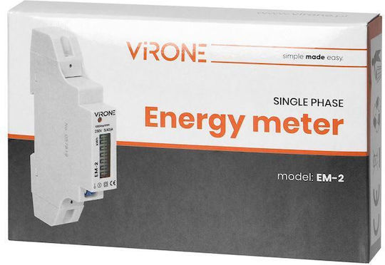 Orno Virone Kilowatt Meter Electric Panel Digital Rail Single Phase EM-2