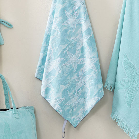 Nima Starfish Πετσέτα Microfiber Σώματος Τιρκουάζ 90x160εκ.