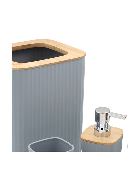 Keskor Set Accesorii Pentru Baie Din Plastic Gri 6 Bucăți