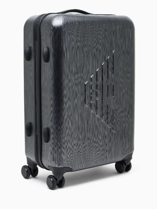 Emporio Armani Valiză de Călătorie Mare Dură Negru cu 4 roți Înălțime 70cm EM001930AF15459-U8097