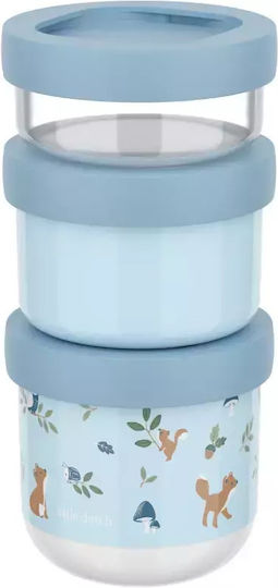 Little Dutch Mio Forest Friends Plastic Kids' Lunch Set Light Blue