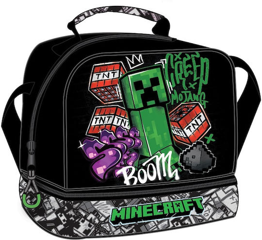 Gim Minecraft Metro Art School Insulated Food Case 4.5lt Minecraft 20 x 15 x 21cm