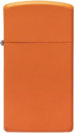 Zippo Slim Αντιανεμικός Αναπτήρας Φλόγας Orange Matte