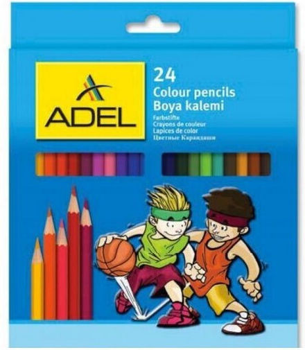 Adel Set de creioane colorate 24buc Pachet de 1 ambalaje