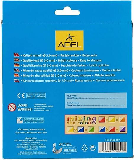 Adel Set de creioane colorate 24buc Pachet de 1 ambalaje