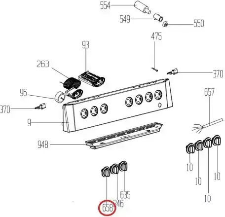 Beko Buton de schimb pentru bucătărie Compatibil cu Beko / Arcelik