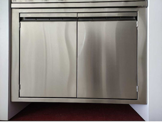Grandhall Grandpro Usa Cadru Încorporat Din Oțel Inoxidabil 81 X 57 X 4 Cm Bucătărie Insulă În Aer Liber Grandhall A08001005t Elite 4b Argintiu