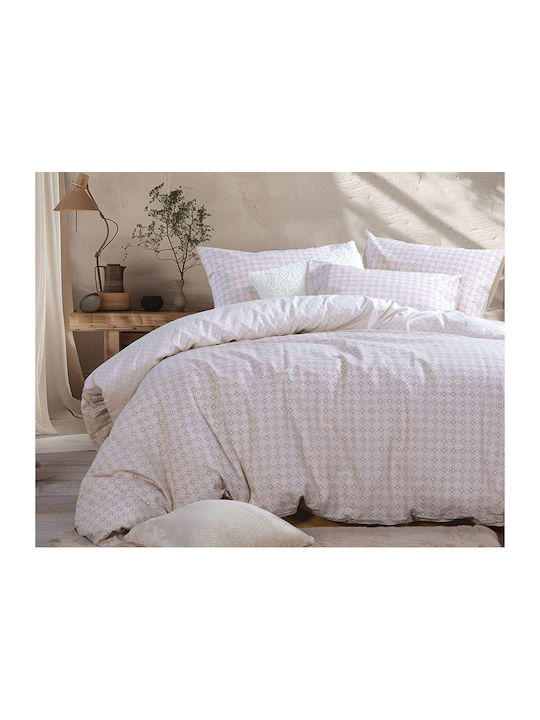 Nef-Nef Homeware Bettbezug-Set Baumwolle Einzelbett mit Kissenbezug 170x240 Module Grey