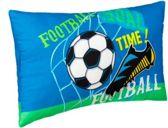Kids Blue Football Decorative Pillow 50x30cm