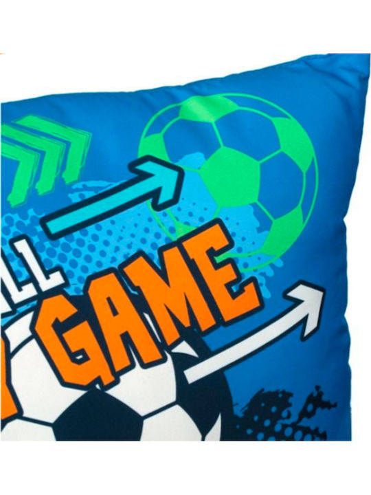 Kids Blue Football Decorative Pillow 50x30cm