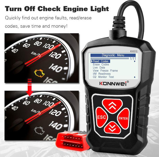 Konnwei Car Diagnostics Digital Tool OBD 2