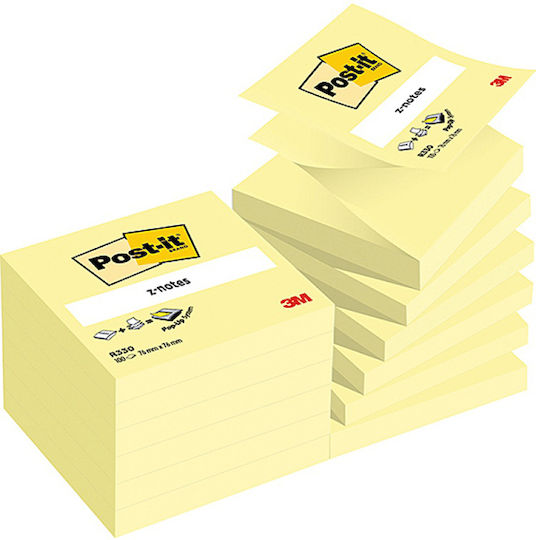 3M Hârtii de Notițe în Cub 100 Foi Set 12buc Post-it