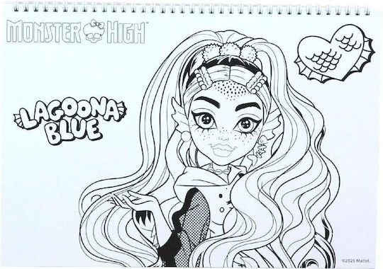 Блок за рисуване 23x33 см 40 листа самозалепващи Monster High #350-01416