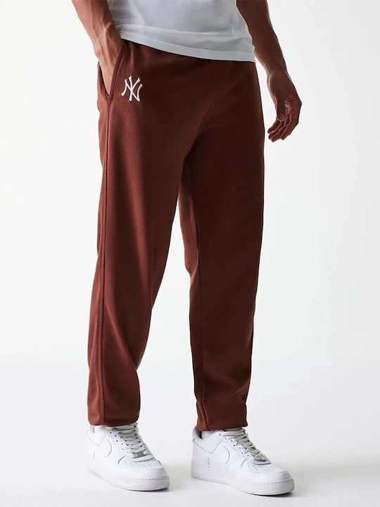 New York Yankees Sweatpants with Elastic Brown