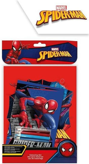 Spiderman Coloring Set Colored Pencils Y33.5x21.5x1cm
