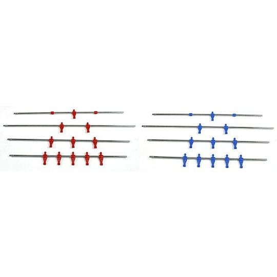 Nir Italia Μπάρες Μπάρες Μπάρα για Ποδοσφαιράκι Set 16mm Blue/Red Assist Foot DC 1τμχ