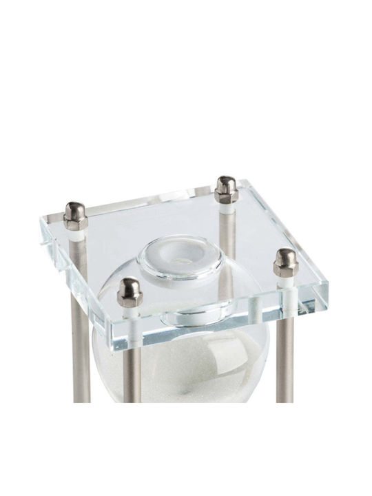 Artekko Dekorative Bürosanduhr aus Glas 7.6x7.6x20.5cm in Transparent Farbe