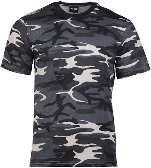 Mil-Tec Short Sleeve T-shirt 100% Cotton Gray Tarn Dark Camo